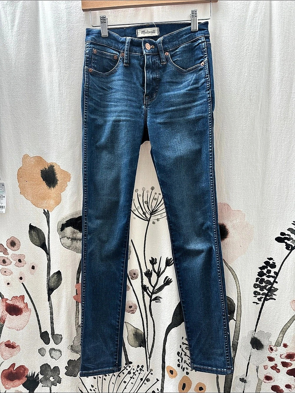 Madewell 9" High-Rise Skinny Jeans in Blue Size 3 Like New
